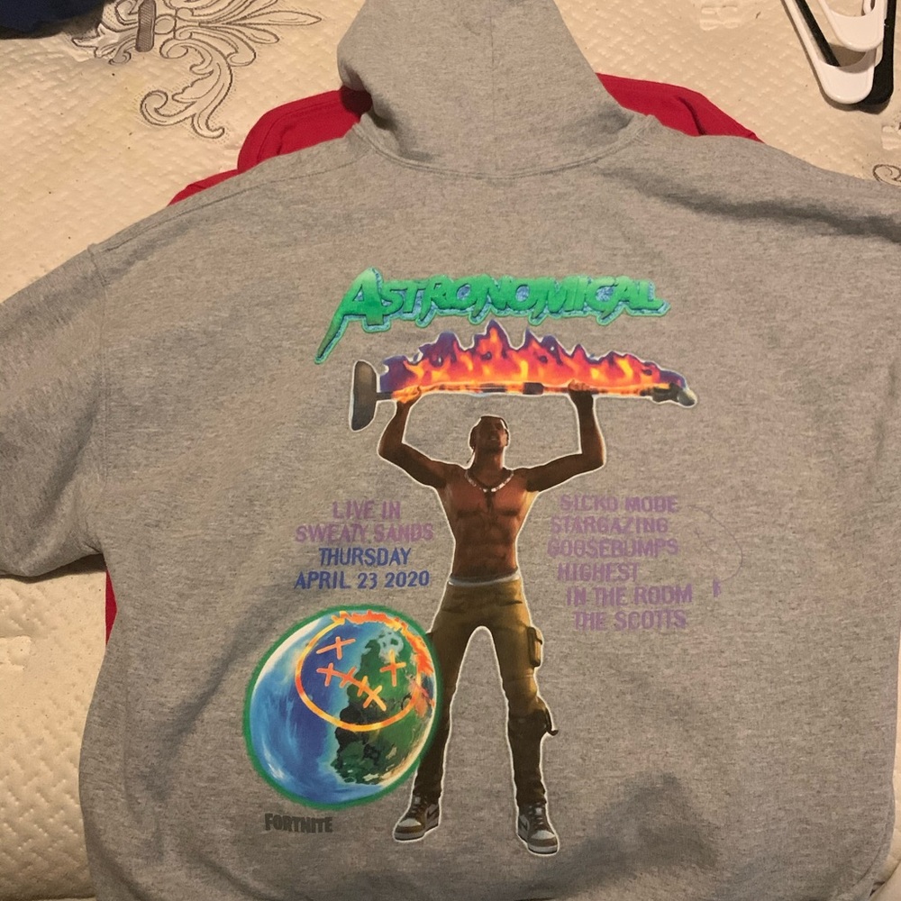 Travis Scott Fortnite Astronomical Hoodie size XL